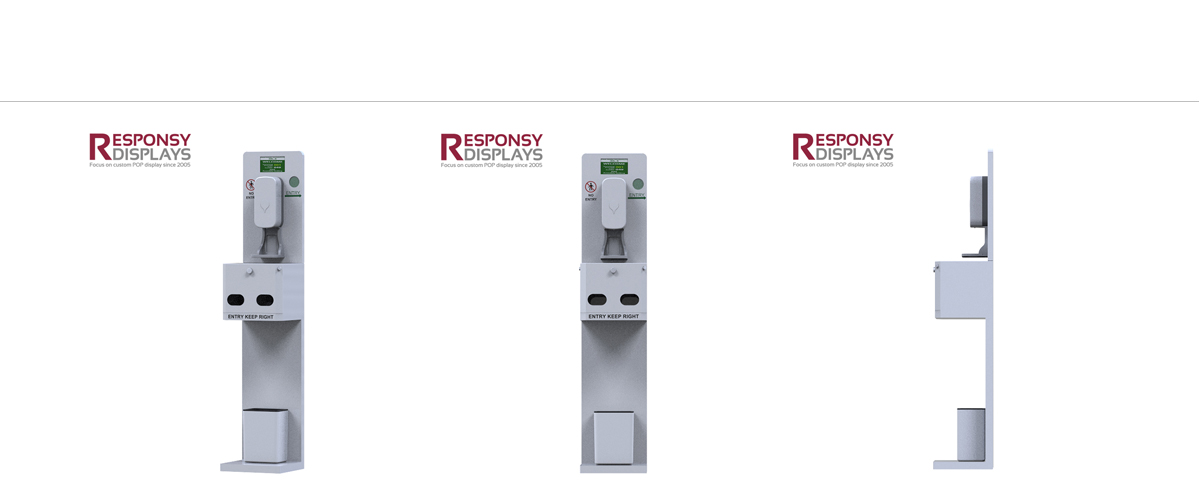 落地款多功能五合一測溫展架 工廠定制