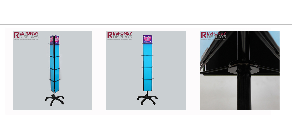 定制珠寶金屬旋轉(zhuǎn)落地式展示架，用于商店購物中心