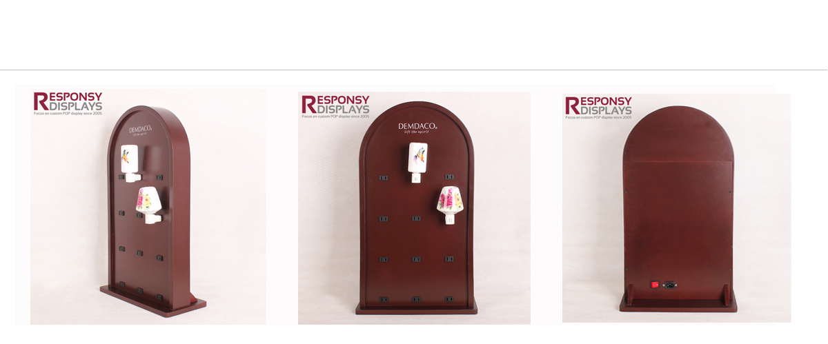 時尚定制復古木制小夜燈和小夜燈展示架 工廠定制