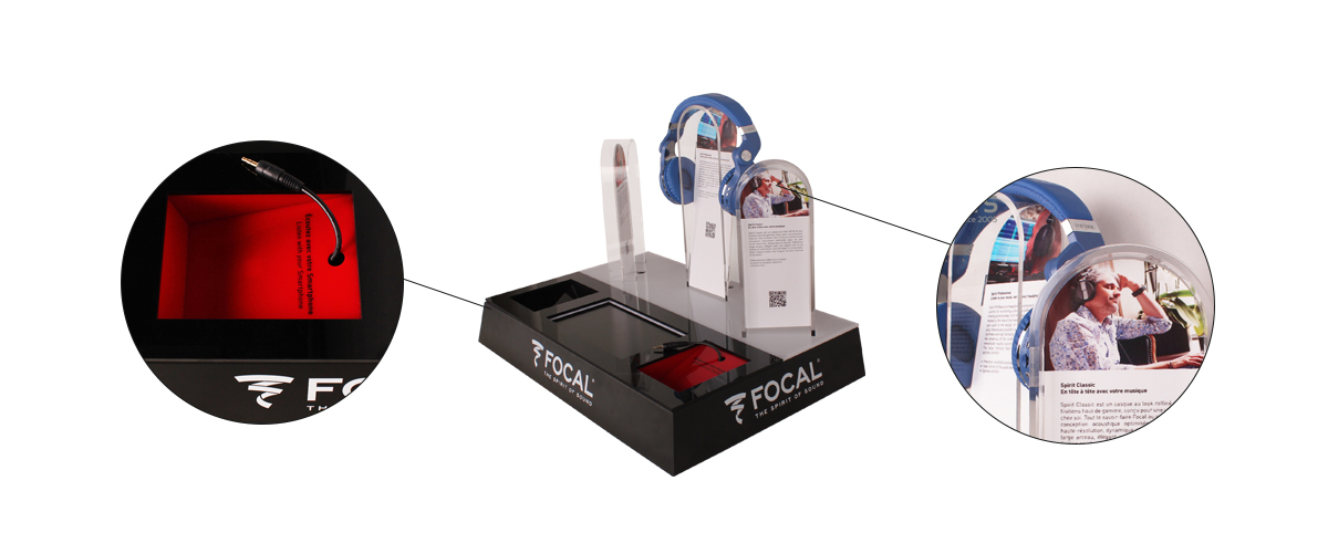 定制黑色PVC和亞克力燈塊HIFI音箱盒耳機(jī)展示架 定制黑色PVC和亞克力燈塊HIFI音箱盒耳機(jī)展示架