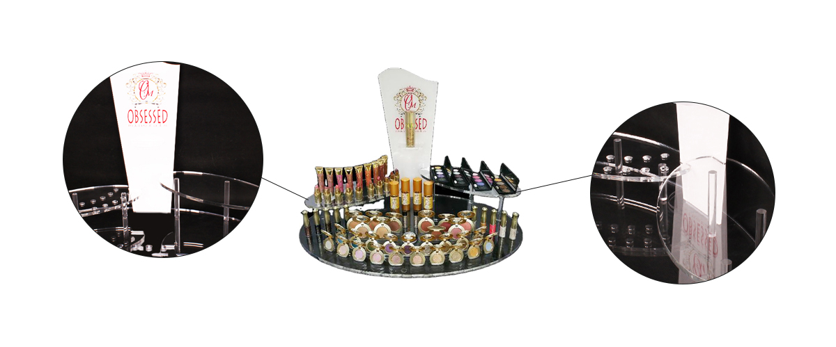 多功能眼影口紅亞克力彩妝柜臺展示架 多功能眼影口紅亞克力彩妝柜臺展示架