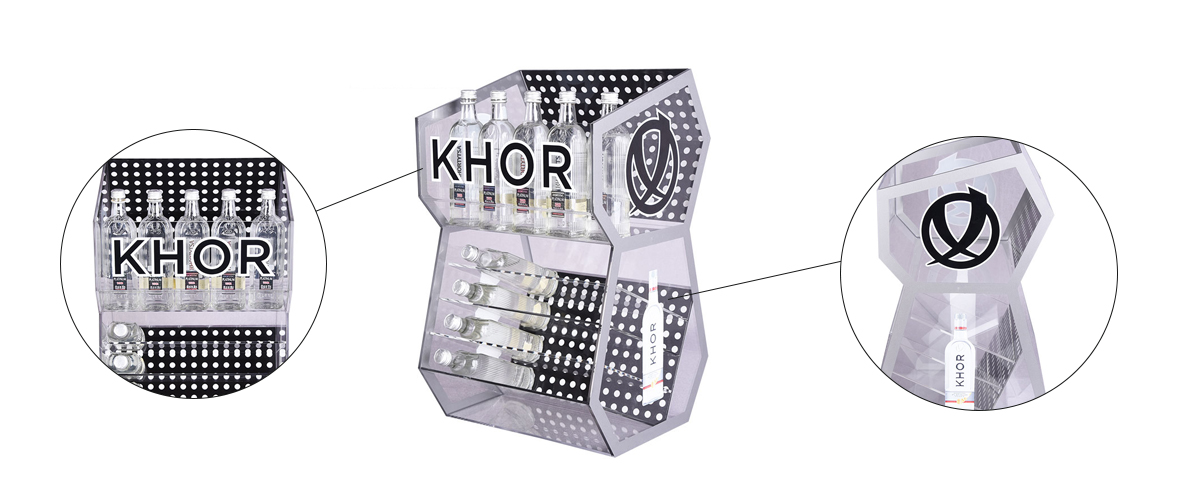 定制臺(tái)面亞克力帶絲印logo的啤酒展示架 定制臺(tái)面亞克力帶絲印logo的啤酒展示架