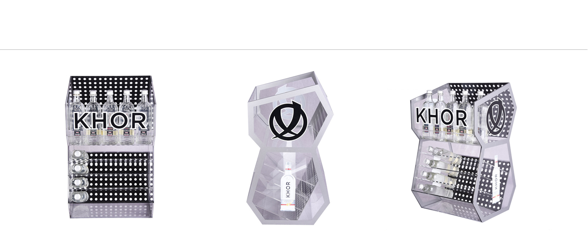 定制臺(tái)面亞克力帶絲印logo的啤酒展示架